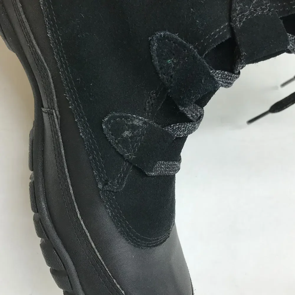 The North Face Women's 6.5 Nuptse Purna Winter Boots Black Lace Up 200 Gram Warm